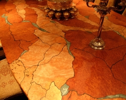 Detail of the dining room table