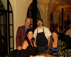Redbird Owner/Chef Neal Frasier with Judy Lombard, Jim and Jodie Rea