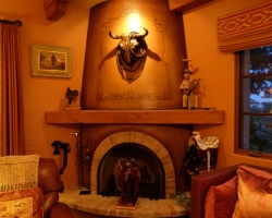 Artifacts around the fireplace