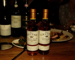 The last wine of the evening, two half bottles of 1990Chateau Rieussec Grand Cru Classé Sauternes