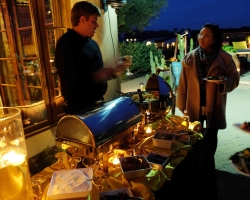 The mashed potato martini serving station